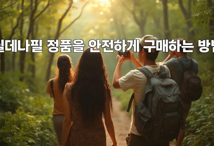 실데나필 정품을 안전하게 구매하는 방법