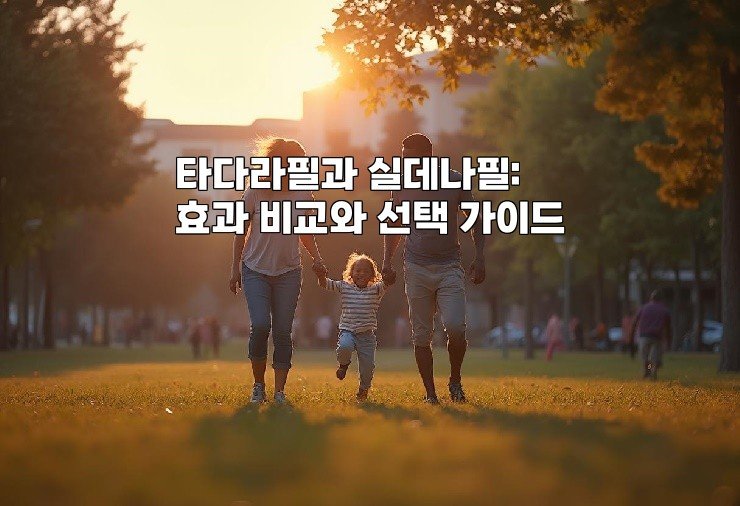 타다라필과 실데나필: 효과 비교와 선택 가이드