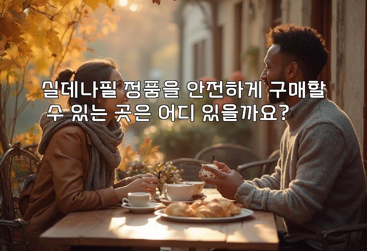 실데나필 정품을 안전하게 구매할 수 있는 곳은 어디 있을까요?