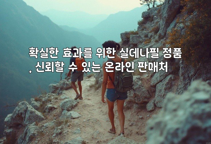 확실한 효과를 위한 실데나필 정품, 신뢰할 수 있는 온라인 판매처
