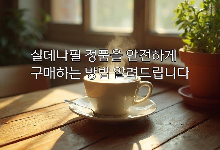 실데나필 정품을 안전하게 구매하는 방법 알려드립니다