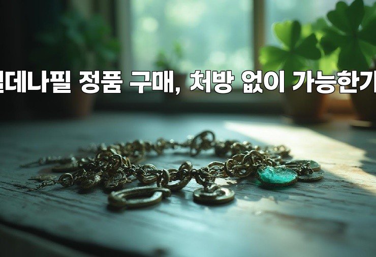 실데나필 정품 구매, 처방 없이 가능한가?