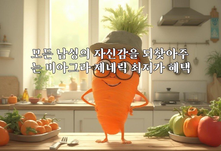 모든 남성의 자신감을 되찾아주는 비아그라 제네릭 최저가 혜택